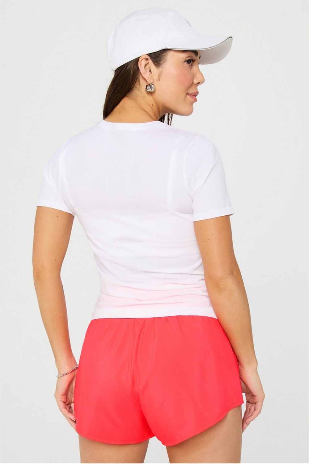 Top Feather Tech+ Short-Sleeve Mujer Classic White