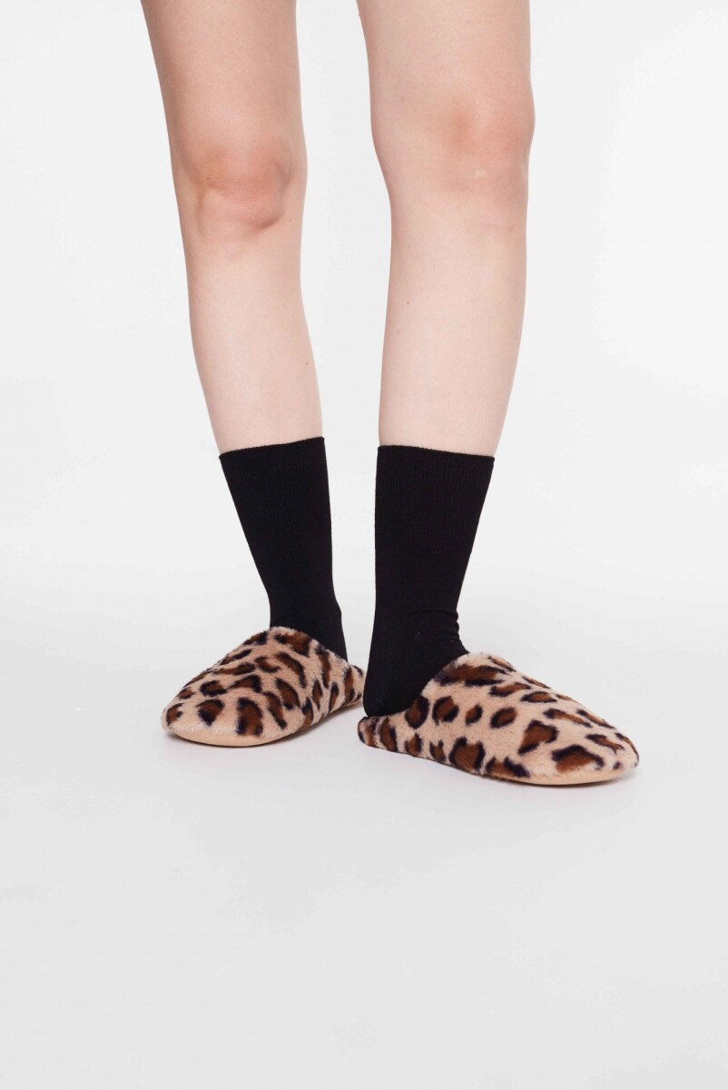 Pantuflas Leopardo - Beige 
