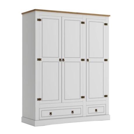 Ropero Mexicano 3 Puertas Blanco 100% Madera Ropero Mexicano 3 Puertas Blanco 100% Madera
