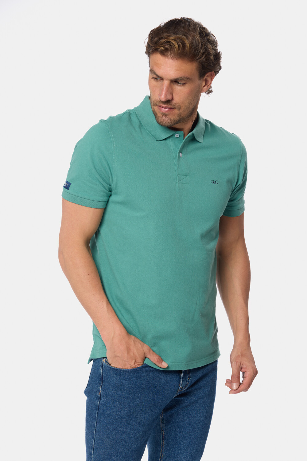 REMERA POLO LISA Verde Claro