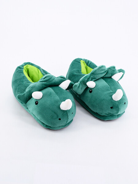 PANTUFLA MINI KIDS DINO VERDE