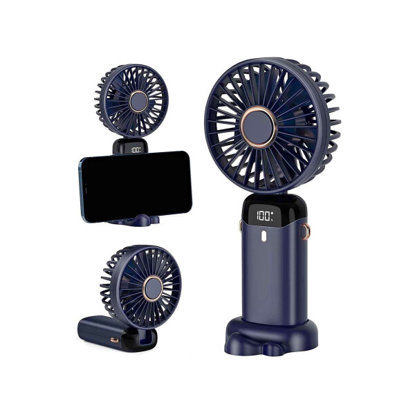 Ventilador portátil con soporte color azul Ventilador Portátil Con Soporte Color Azul