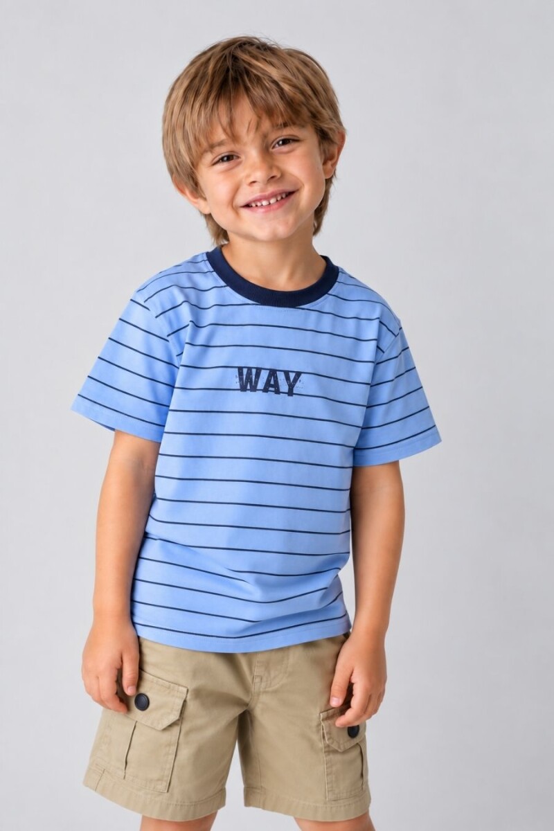 T-SHIRT COCOMIEL 8850 M. C - CELESTE 