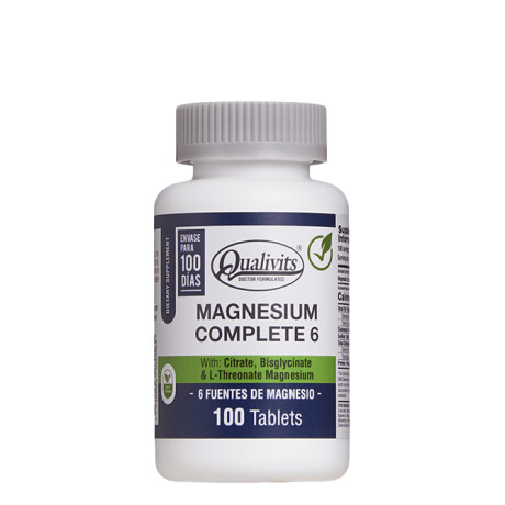 Magnesio complete 6 100 Tabs Qualivits Magnesio complete 6 100 Tabs Qualivits