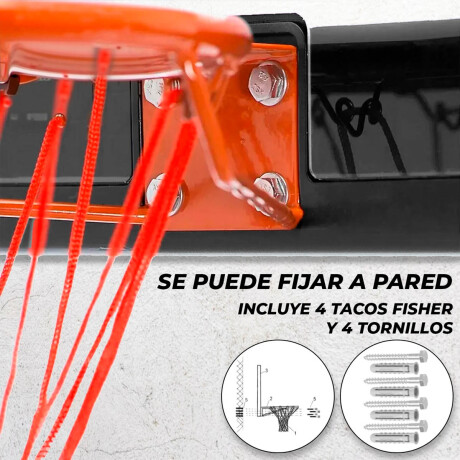 Tablero Basket + Aro Metal+ Red + Bulones + Pelota N5 Bkt001015