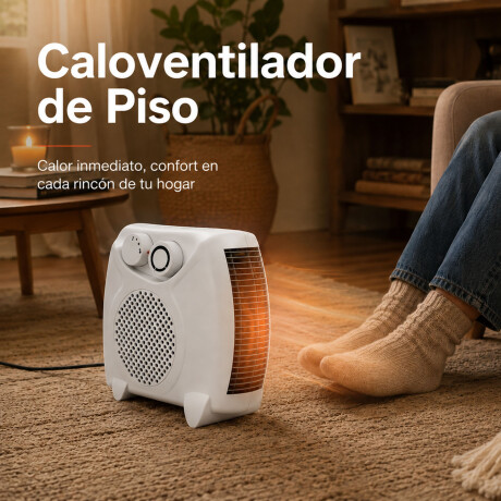Caloventilador 2000w Bajo Consumo Termostato Warmthy Blanco