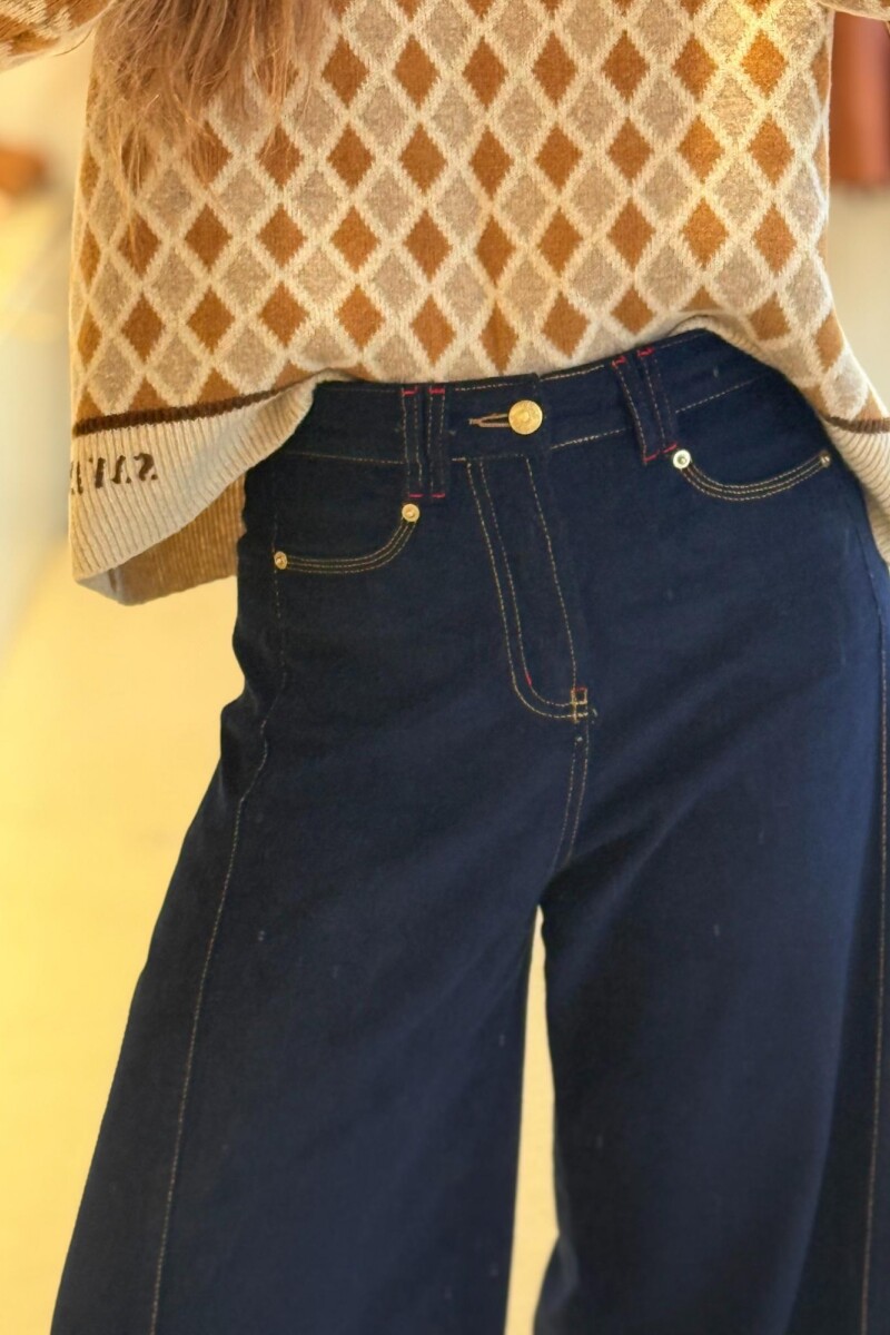 Pantalón Wide XL Corderoy Azul