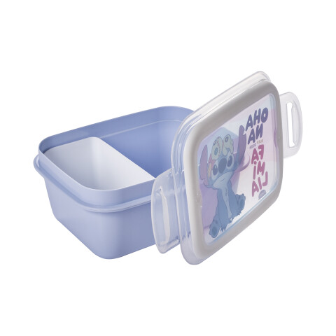 Pote Plástico Stitch Con Traba y División 850 ml U