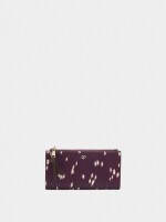 Cartera De Piel Estampado Animal violeta