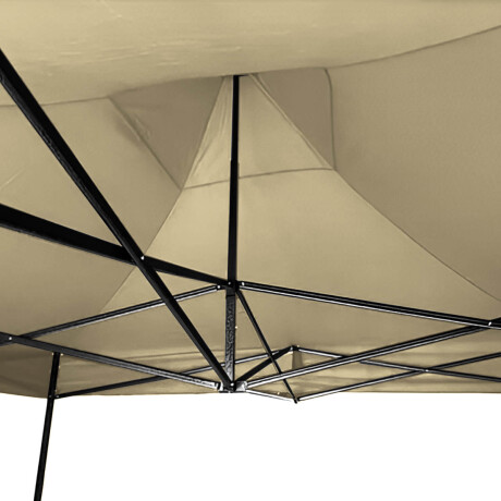 Gazebo 3x3mt Toldo Carpa Uv30 Impermeable Resistente Beige