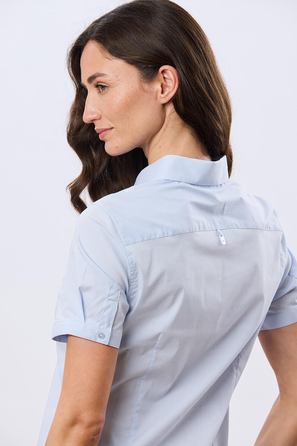 CAMISA RAYADA Celeste