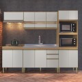 COCINA MODULADA 2.55 MT MIEL/BLANCO - CASABLANCA COCINA MODULADA 2.55 MT MIEL/BLANCO - CASABLANCA