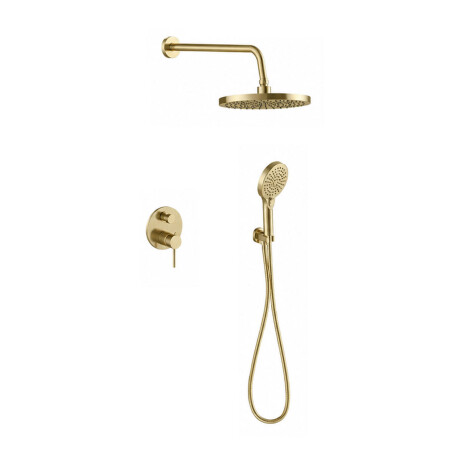 DUCHA DE EMPOTRAR MONOCOMANDO SATINADO LINEA SIGNATURE DORADO-BRUSHED GOLD