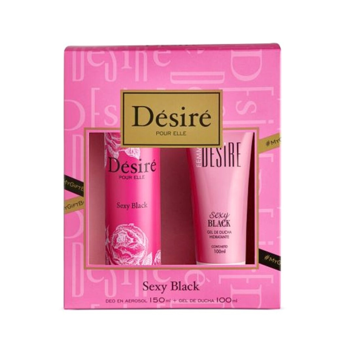 Estuche Desiré Sexy Black deo + gel de ducha 
