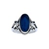 Anillo Solitario-Plata 925-Piedra Zafiro-AN3825 conpiedra