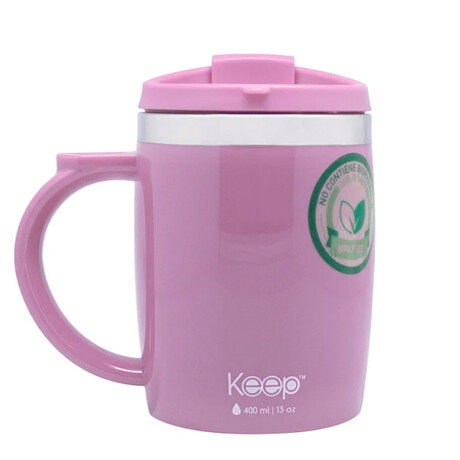 Keep Mug Metálico Vaso Térmico 400ml Jarra Acero Inoxidable Violeta