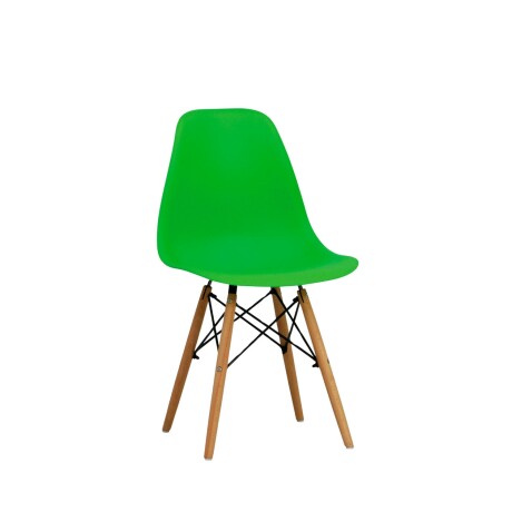 Silla Eames de colores y patas de madera Liso