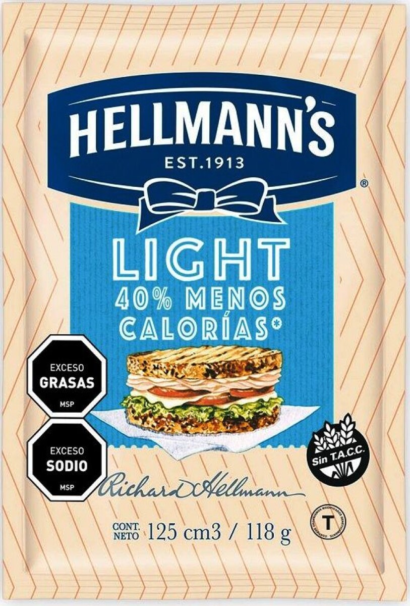 MAYONESA HELLMANNS LIGHT 118G 