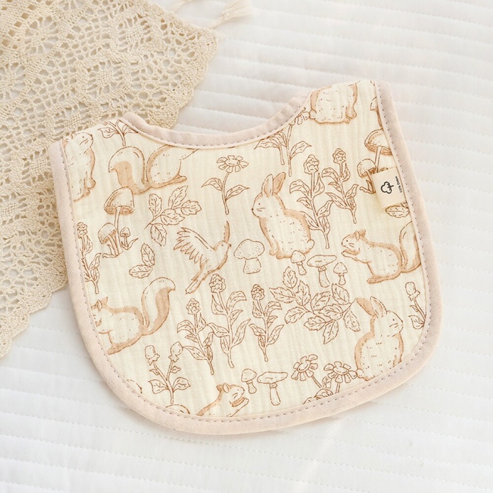 Babero muselina estampa beige