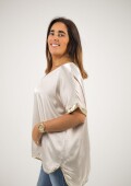 Blusa de seda lisa Blusa de seda lisa