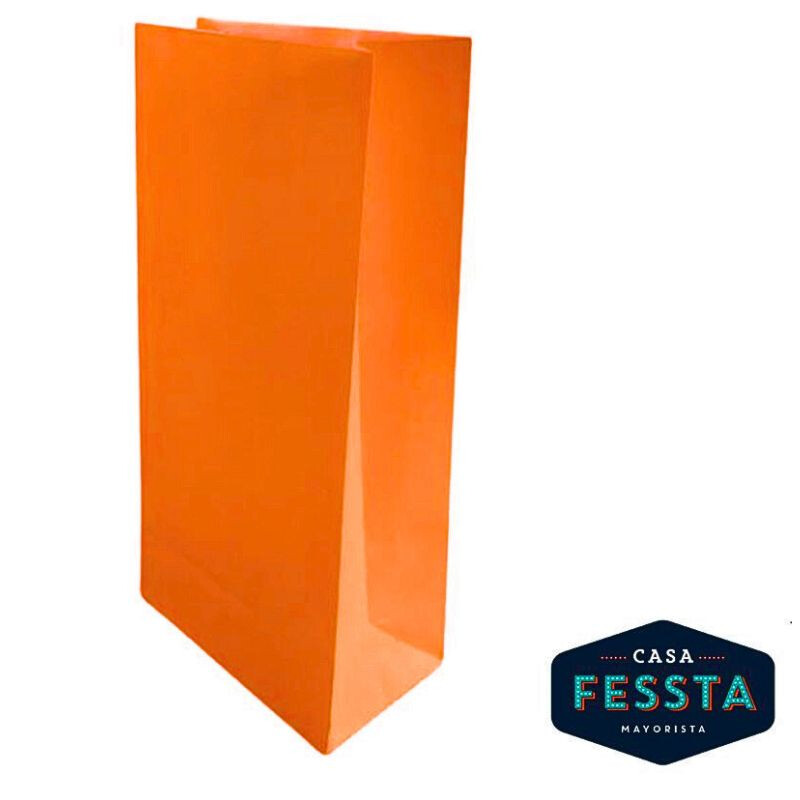 Bolsa de Sorpresita de Papel x10 Fessta Naranja