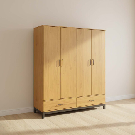 PLACARD 4 PUERTAS MADERA NATURAL-BEIGE CAPRI