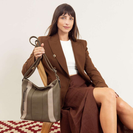 Cartera deborah Verde Militar