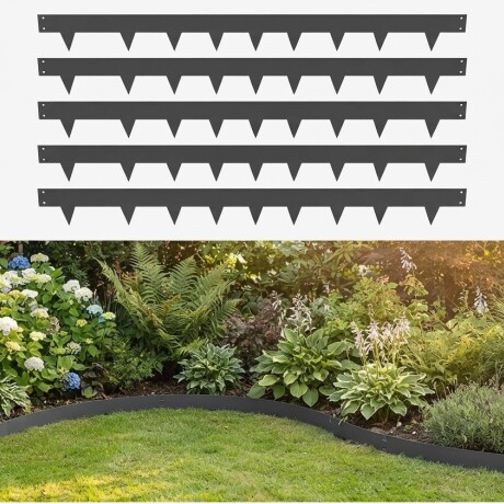 Fleje Borde De Acero Corten Flexible Para Jardín 5 Unid 2mm Fleje Borde De Acero Corten Flexible Para Jardín 5 Unid 2mm