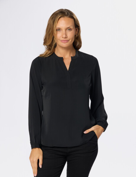 BLUSA CUELLO MAO Negro