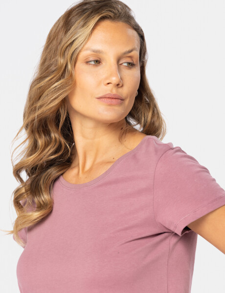 REMERA BÁSICA DE ALGODÓN Rosa oscuro