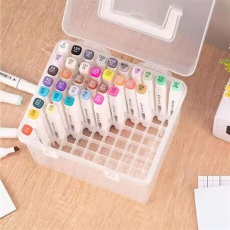 Set De 80 Marcadores Doble Punta En Caja