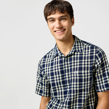 Camisa Wrangler de Hombre - SS 1 PKT - 112362902CREPEINDIGO ELD