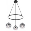 COLGANTE 3L E27 CIRCULAR CROMO Y VIDRIO COLGANTE 3L E27 CIRCULAR CROMO Y VIDRIO