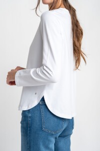 Remera Algodón Elastano Blanco