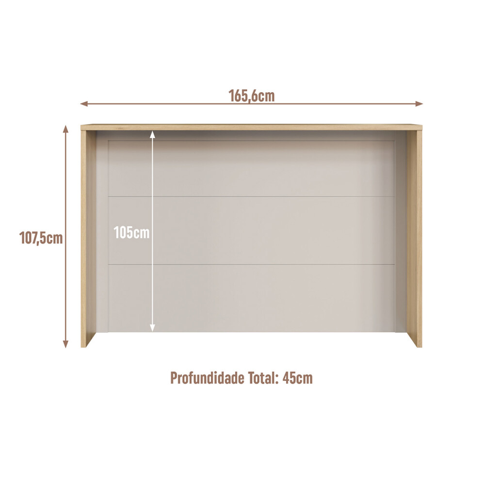 Cocina Everest bancada alta Color: Carvalho/Panna Cocina Everest Bancada Alta Color: Carvalho/panna