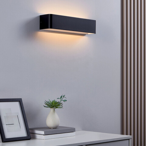 Lámpara de pared LED 12W aluminio negro SANIA4 EG1177X