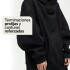 Canguro Buzo OverSize Capucha Cuello Frio Invierno Unisex Color Negro Talle XL
