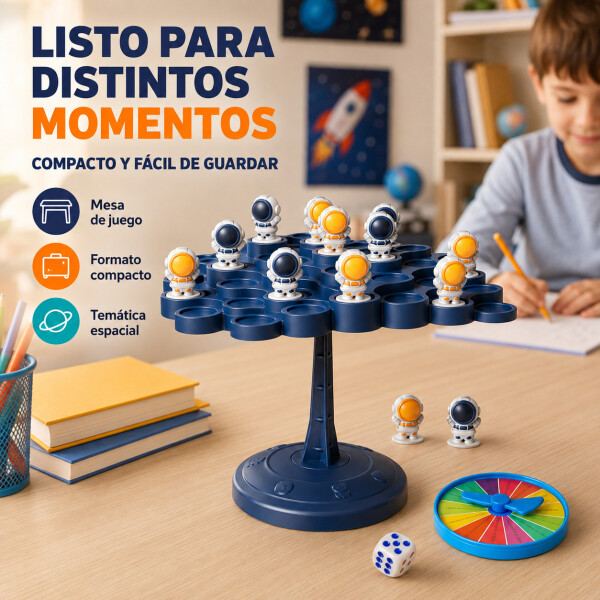 Juego de Mesa de Equilibrio Astronautas 50 Piezas Negro 1