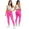 Calza tiro alto Push-Up Jaspeada Calza V Rosa