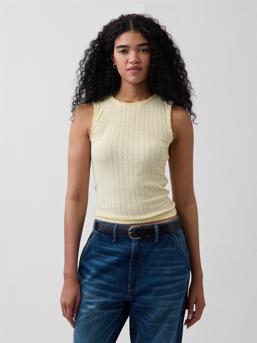 Musculosa Pointelle Mujer - Maize 