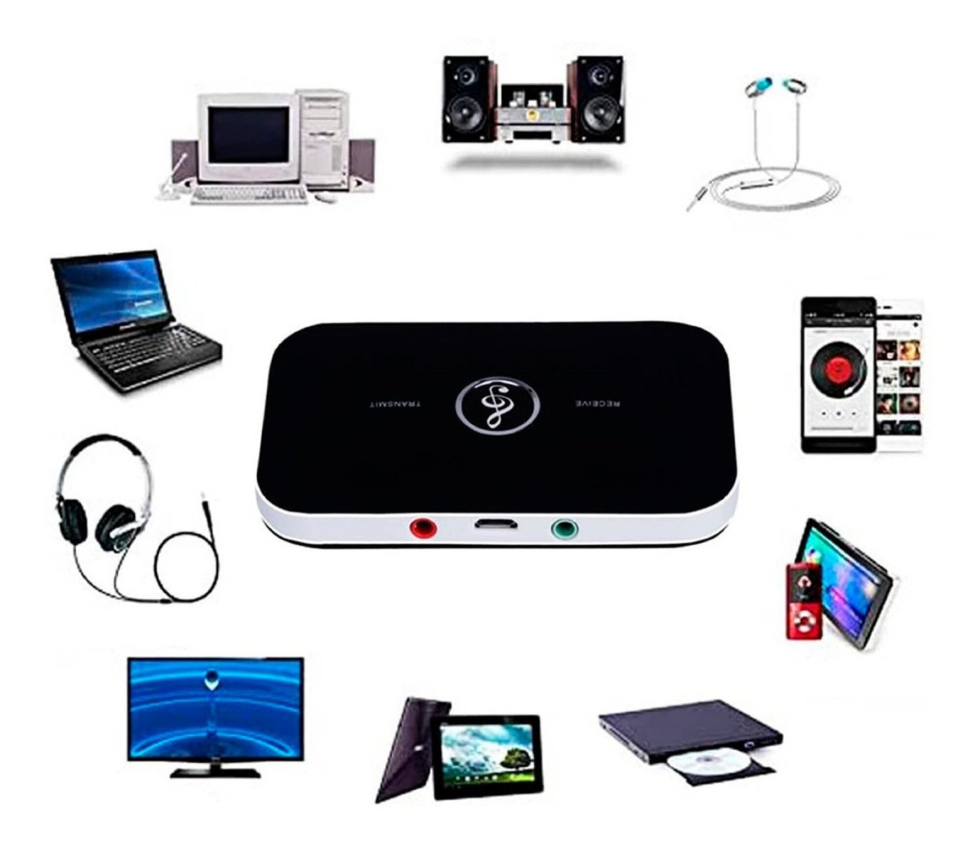 Transmisor Receptor Audio Bluetooth Multipunto TV PC Laptop - Grupo Orange