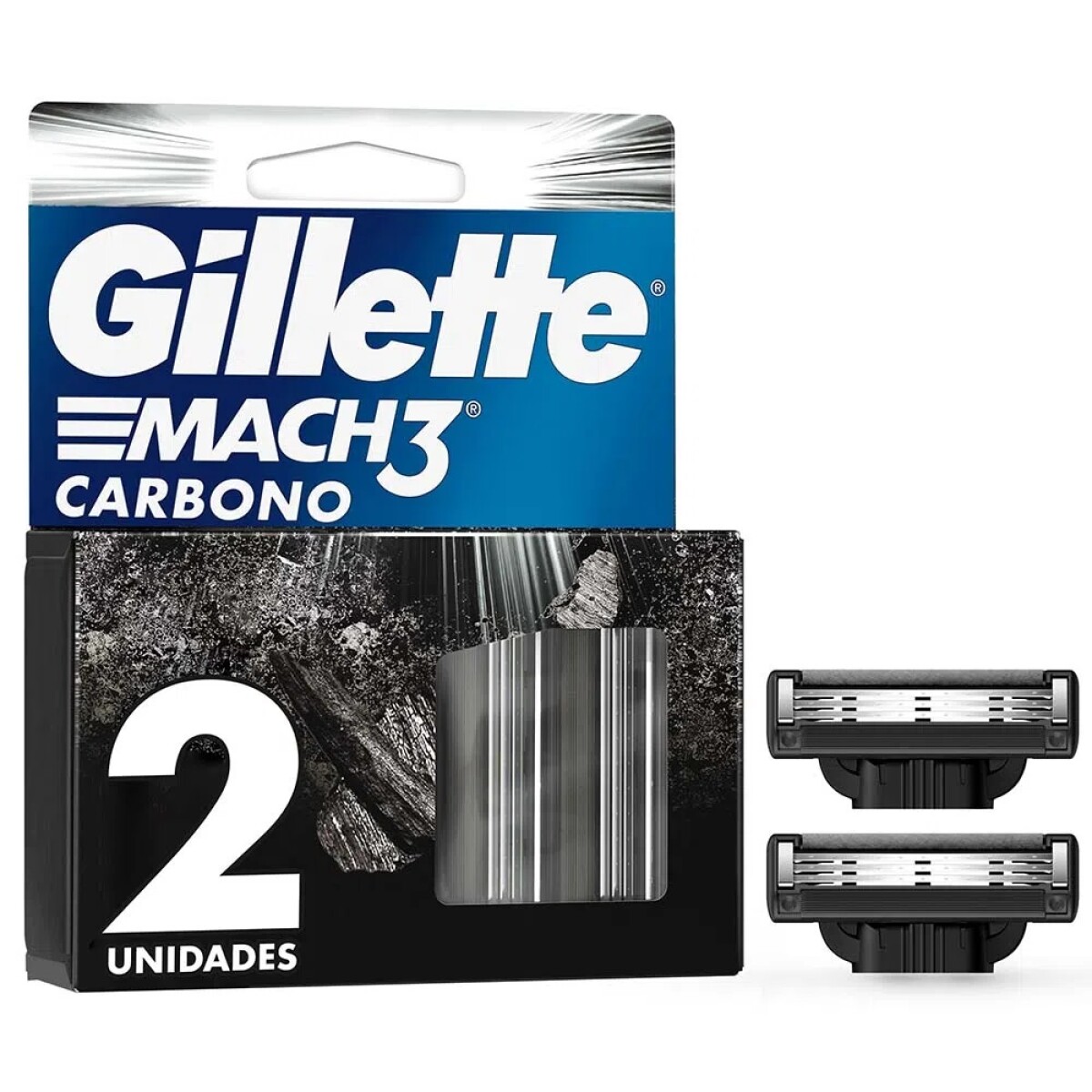 Gillette Mach 3 Repuesto Carbono 2 Uds. 