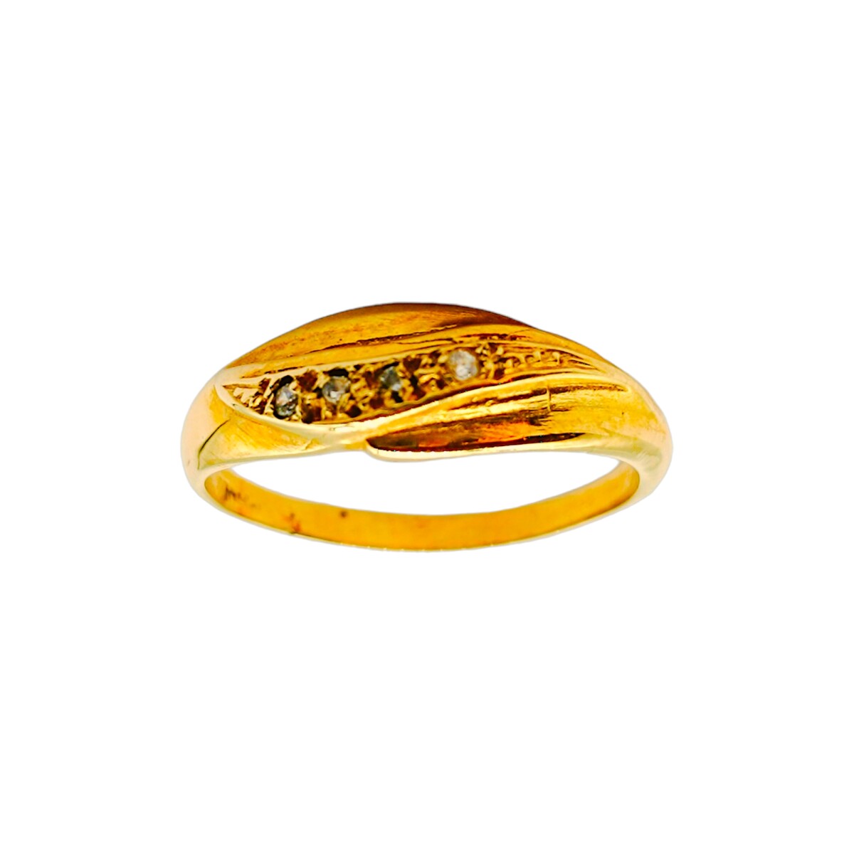 Anillo-Oro bajo-Piedra Zirconia-AN8042 - conpiedra 