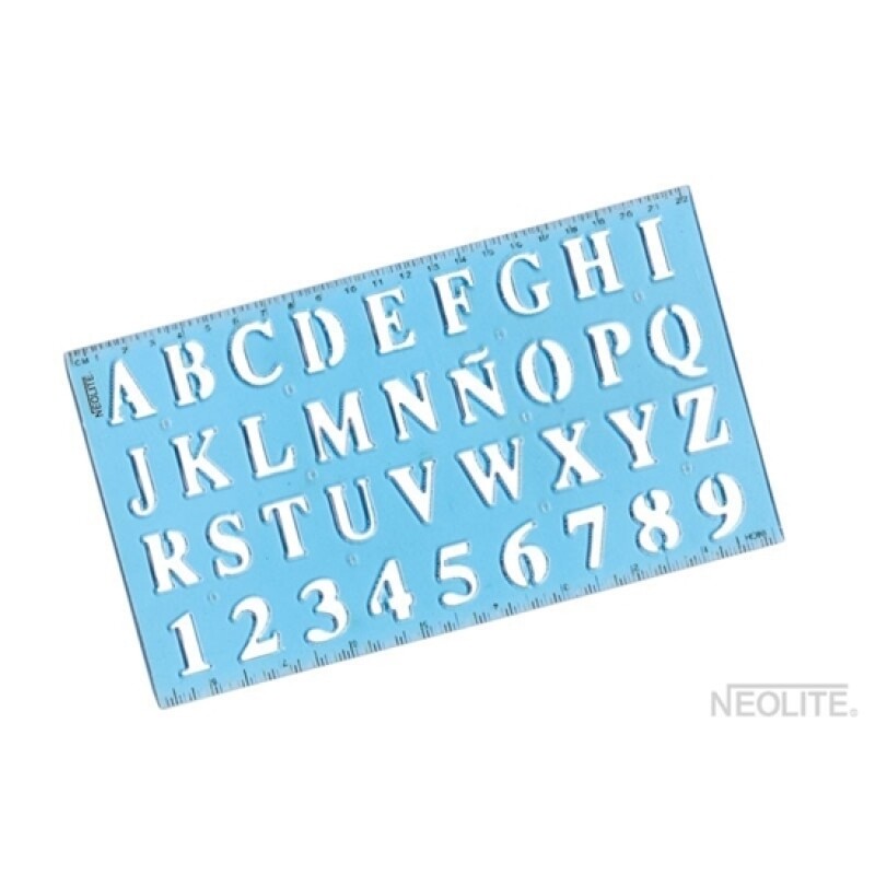Plantilla Letra / Normógrafo 20 mm PLANTILLA LETRA / NORMOGRAFO NEOLITE 20 MM