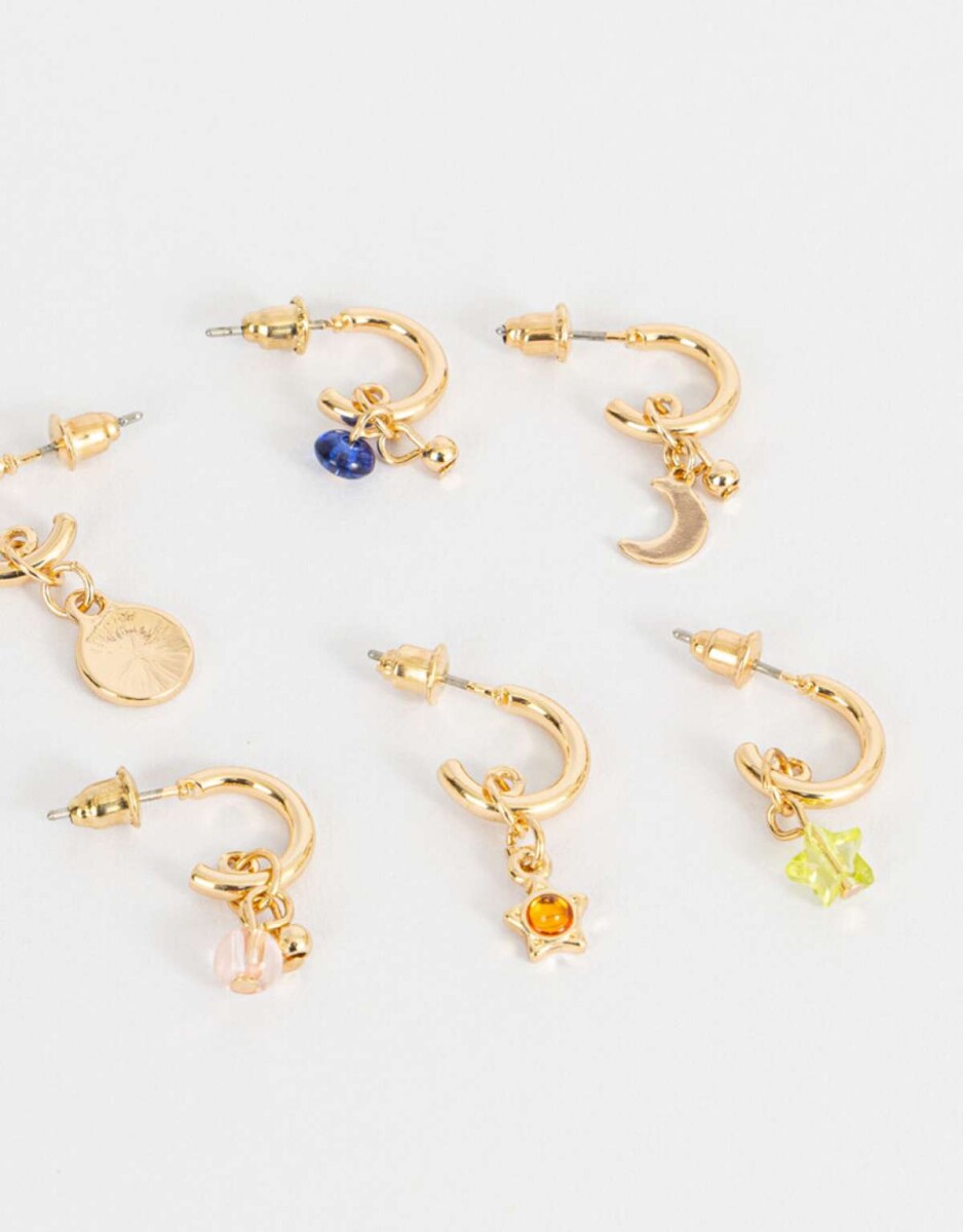 Set De Argollas Místicos - Dorado 