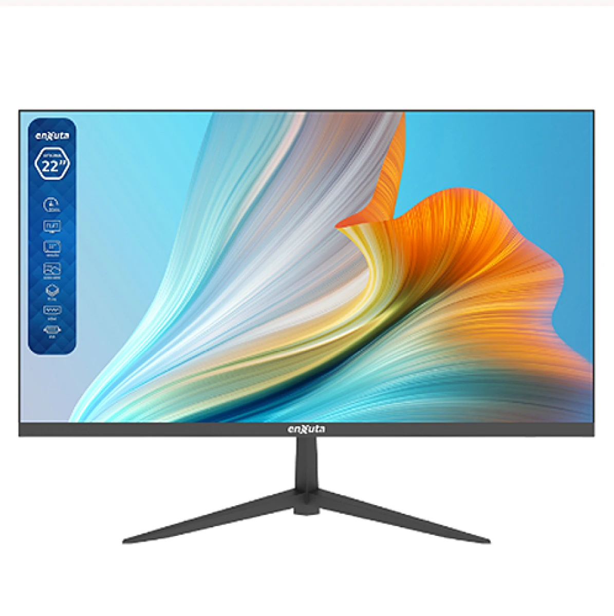 MONITOR ENXUTA 22” -MOFENX282275F Full HD Flat - Sin color 