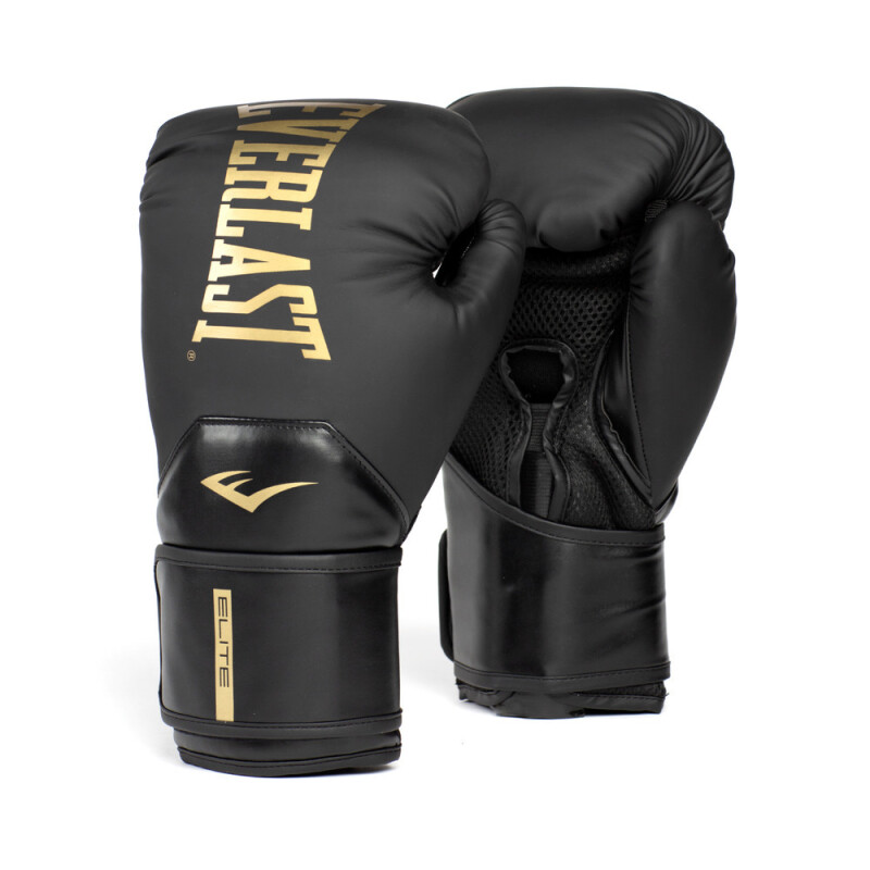 GUANTE DE BOXEO EVERLAST ELITE 2 8OZ PK/WT BLACK/GOLD