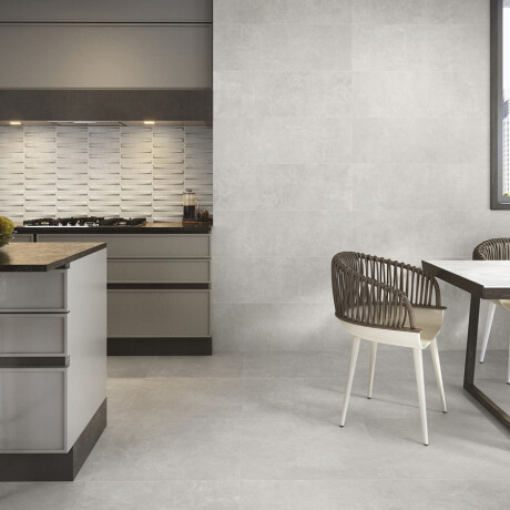 Porcelanato Gris Mate 33.3X100Cm Piso Pared GAMAS DE GRIS