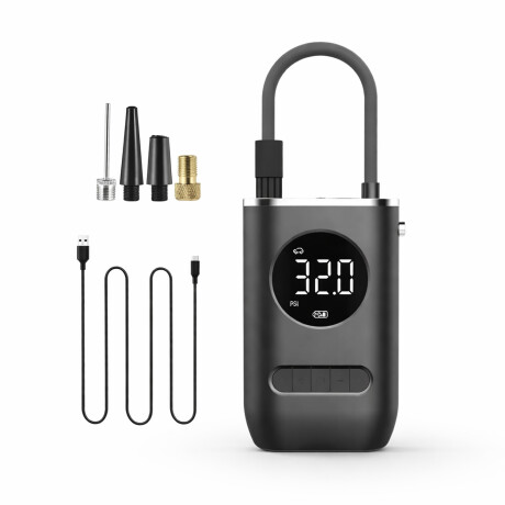 Compresor Inflador Portátil 150 PSI Batería Auto/Moto/Bici Negro