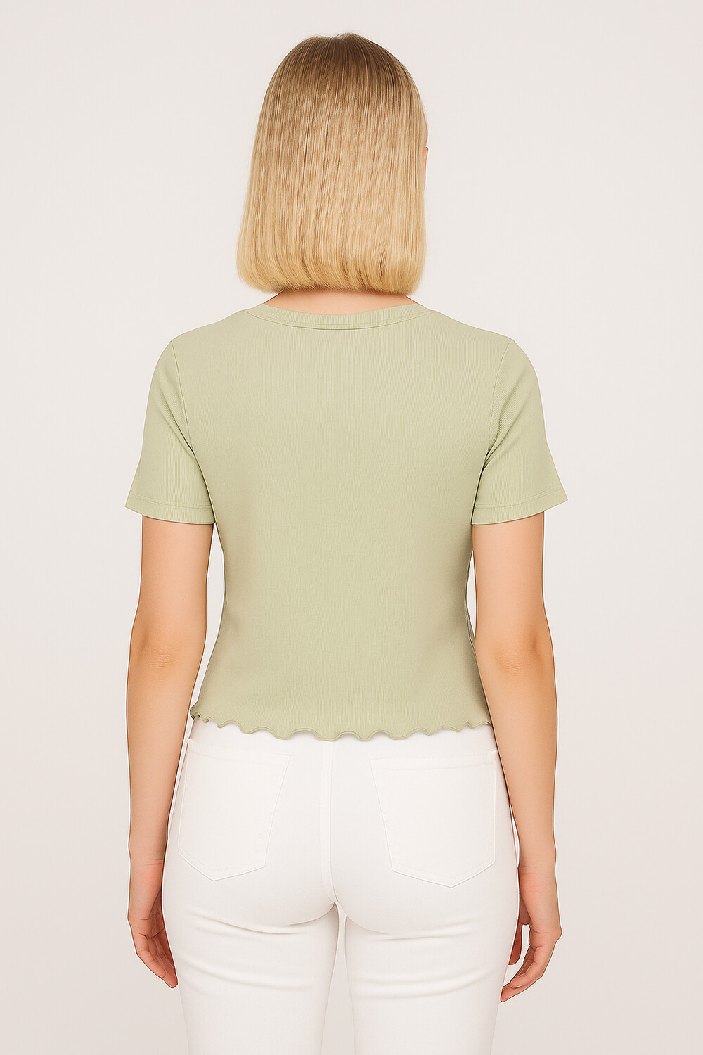 Remera Manela Verde Grisaceo